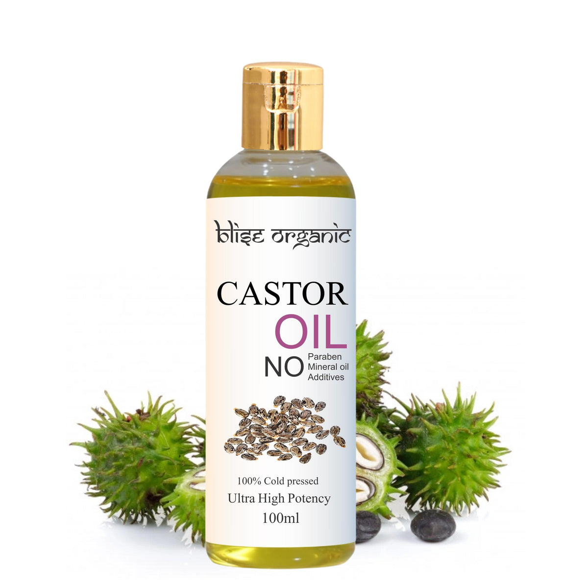 Castor Oil for Healthier Skin, Hair and Nails with 100% Pure and Natural Cold-Pressed Oil, 100ml