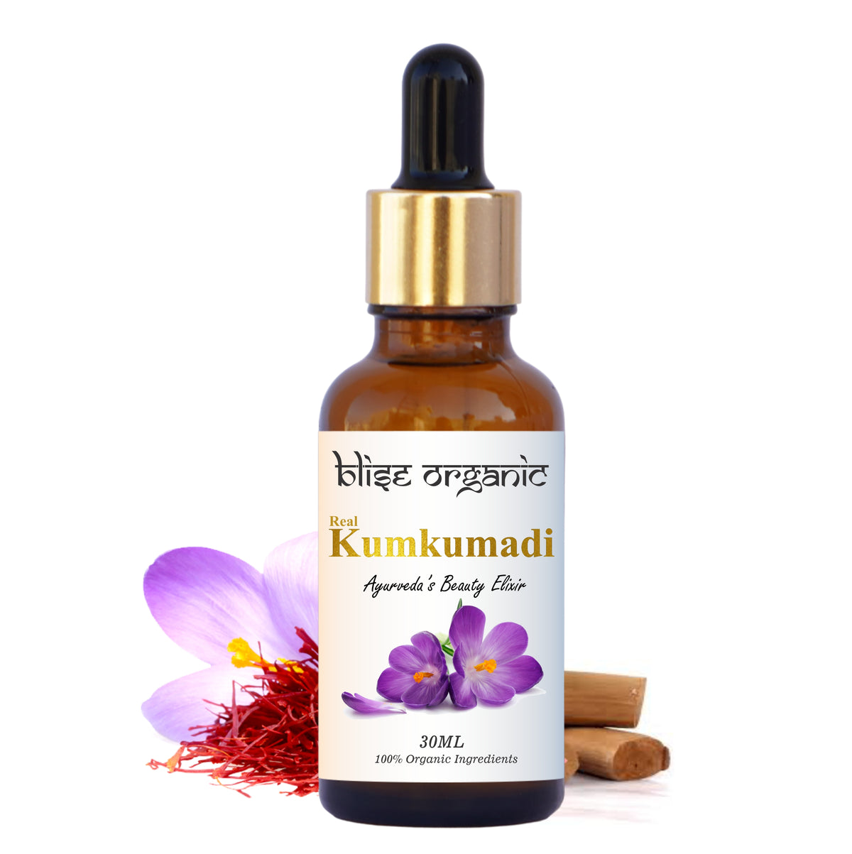 Real Kumkumadi Oil - 100% Natural and Organic, Beauty Elixir for immortal Glow