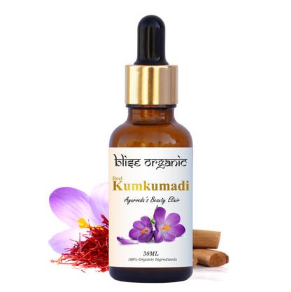 Real Kumkumadi Oil - 100% Natural and Organic, Beauty Elixir for immortal Glow