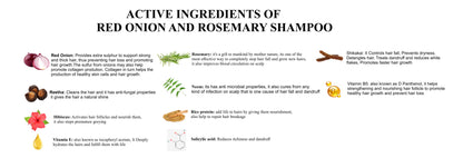 Red onion and Rosemary shampoo - For Hair Growth