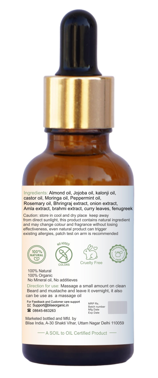 Beard growth oil - Powered with Essential oils