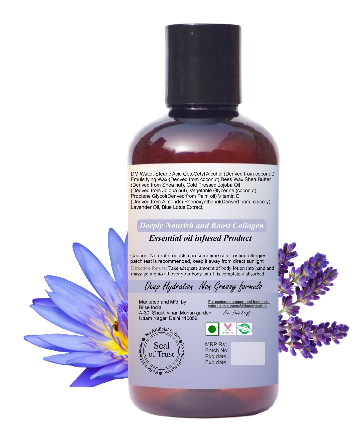 Blue Lotus and Lavender oil Body Lotion - 200ml