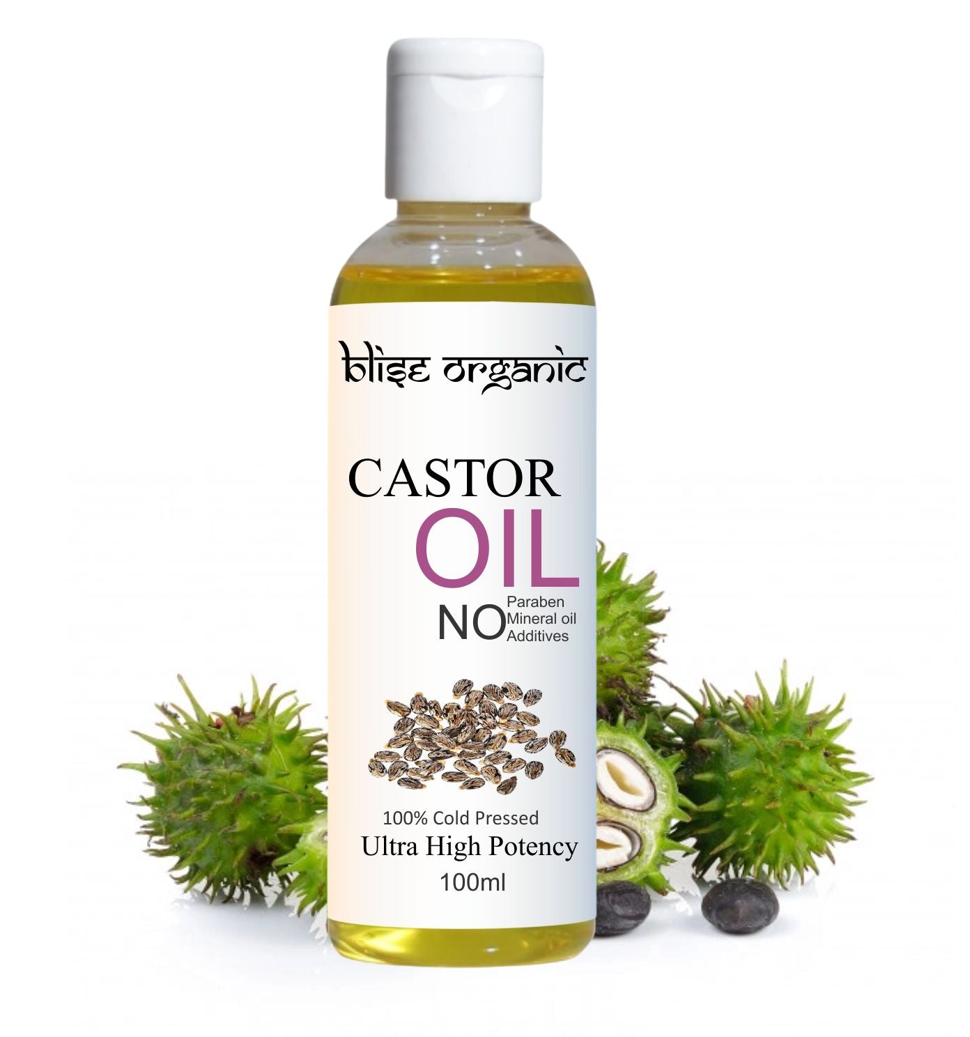 Castor Oil for Healthier Skin, Hair and Nails with 100% Pure and Natural Cold-Pressed Oil, 100ml