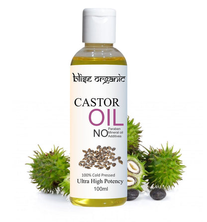 Castor Oil for Healthier Skin, Hair and Nails with 100% Pure and Natural Cold-Pressed Oil, 100ml