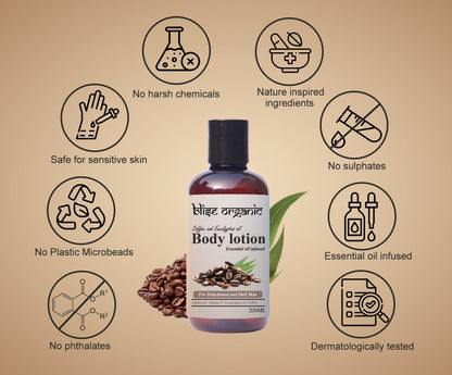 Coffee and Eucalyptus oil body lotion - 200ML