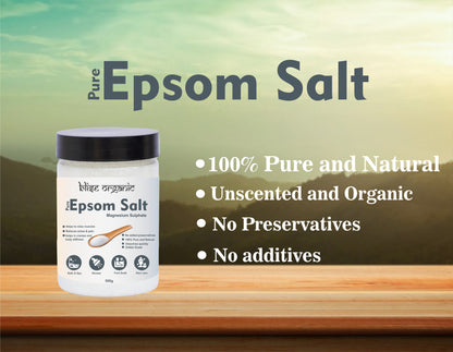 Epsom Salt - Unscented and organic 500g