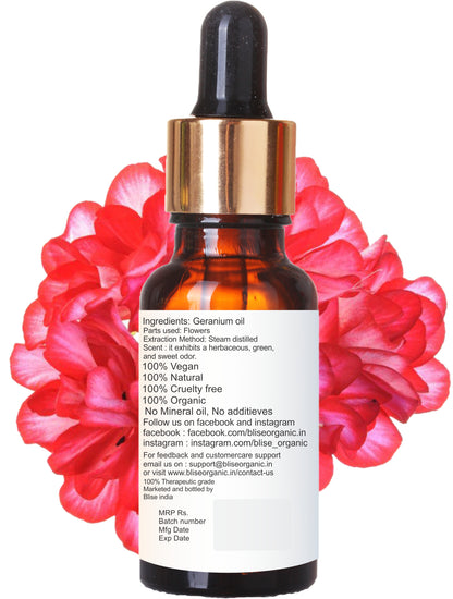 Geranium Essential Oil - 100% Pure and Naturals