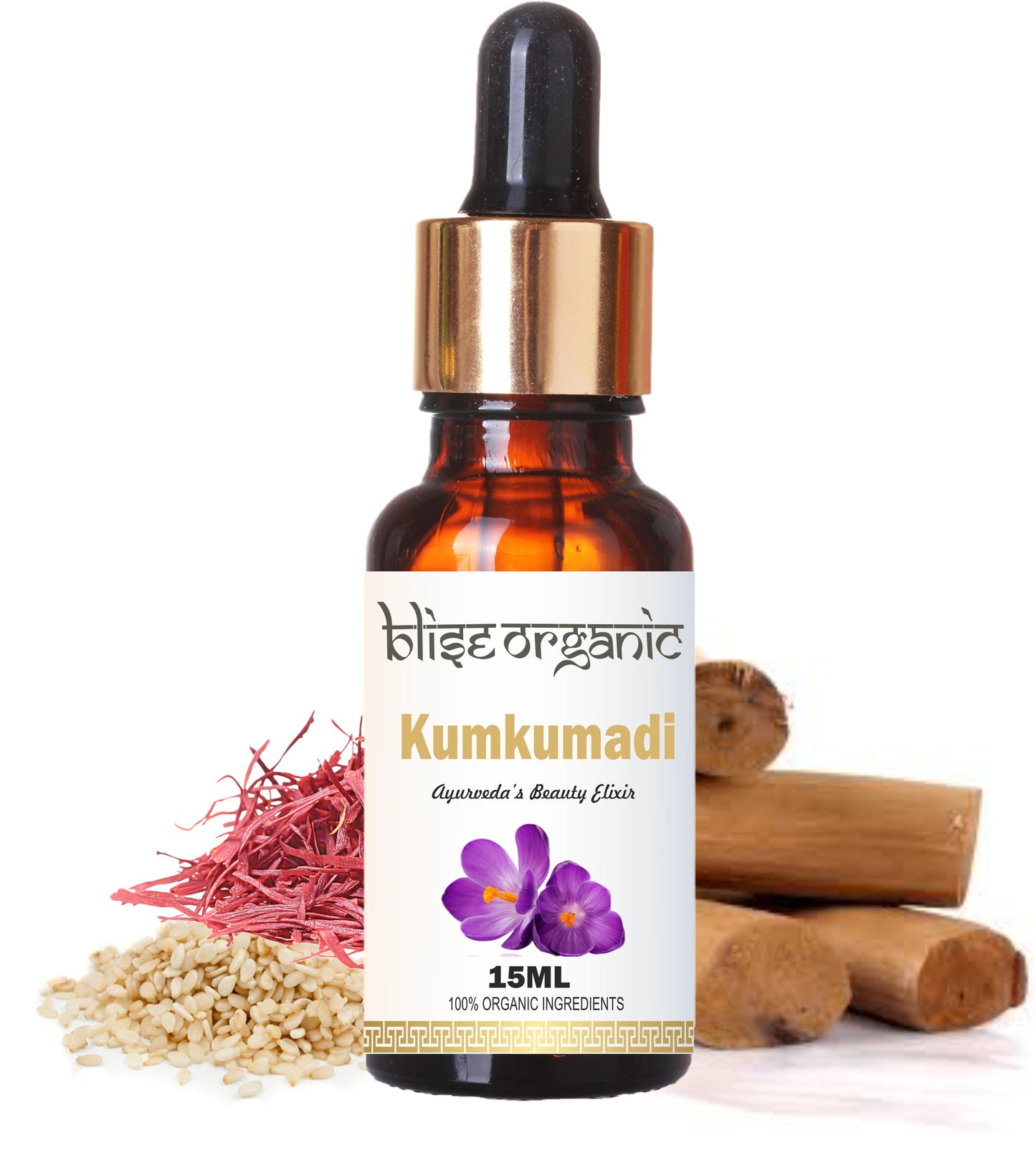 Kumkumadi Oil - 100% Natural and Organic, Beauty Elixir for immortal Glow