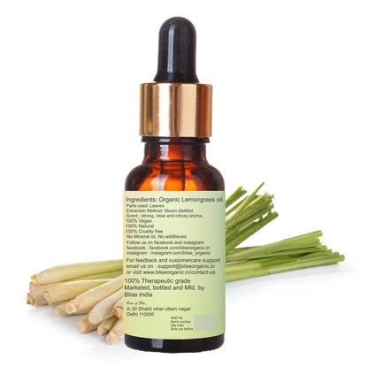 Lemongrass Essential oil -100% 0rganic