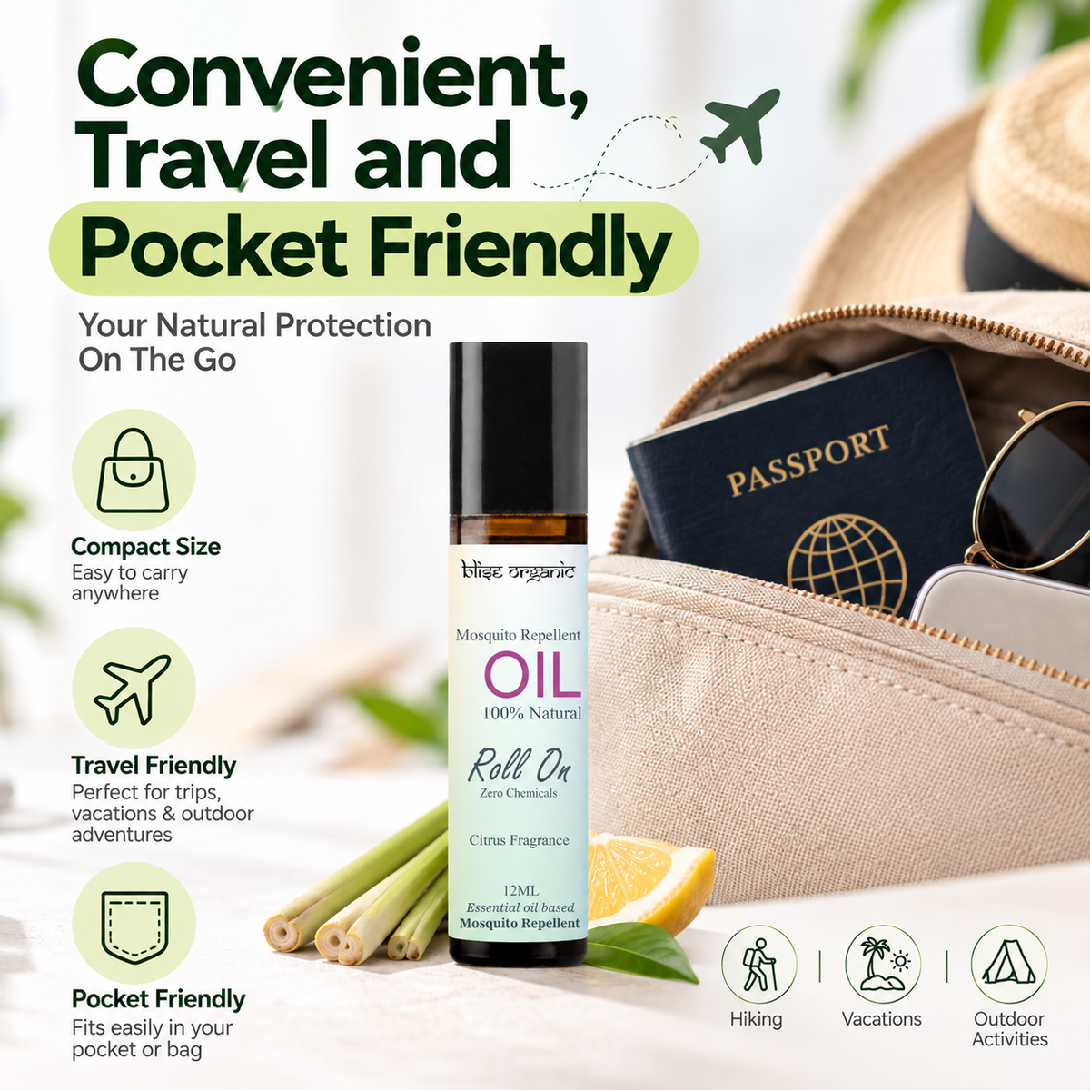 Mosquito Repellent - Roll on (100% Natural )