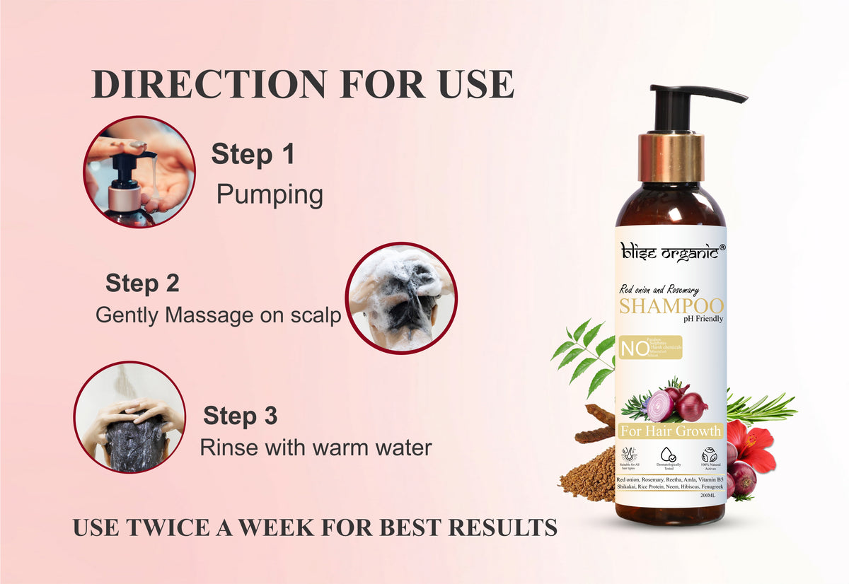 Red onion and Rosemary shampoo - For Hair Growth