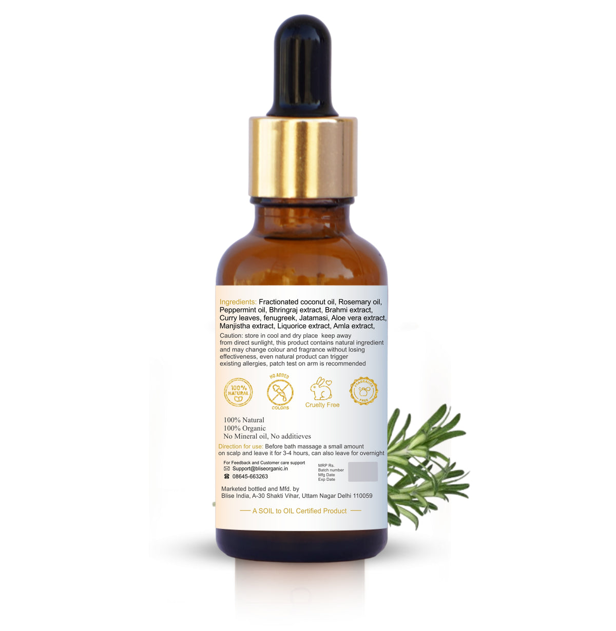 Scalp Serum - Bhringraj and Rosemary