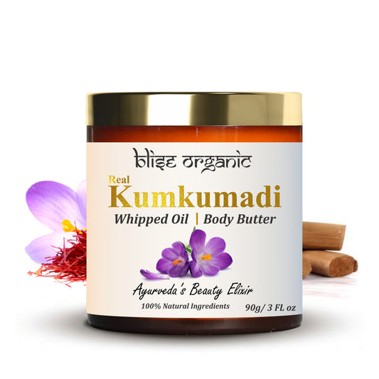 Kumkumadi Whipped Body butter - With Shea, Cocoa butter and Saffron and sandalwood oils